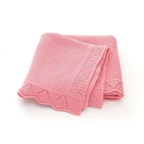Children's Solid Color Hollow Carved Graphic Design Simply Style Wool Quilt Blanket